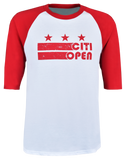 Citi Open DC Flag 3/4 Sleeve Raglan - Red/White