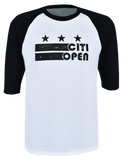 Citi Open DC Flag 3/4 Sleeve Raglan - Black/White
