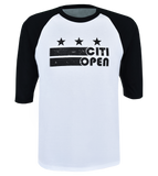 Youth Citi Open DC Flag 3/4 Sleeve Raglan - Black/White